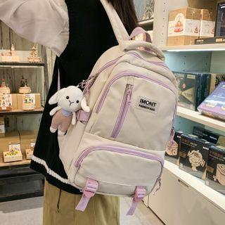 Nylon Multi-section Zip Backpack