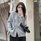 Front-slit Cardigan