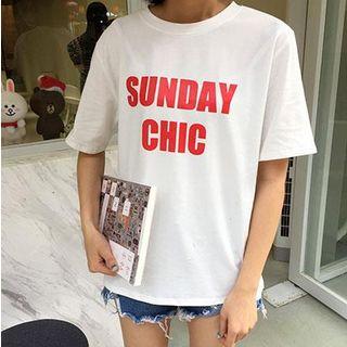 Letter Short Sleeve T-shirt