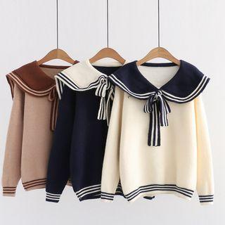 Sailor Collar Bow Detail Sweater