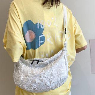 Wide Strap Crinkled Crossbody Bag
