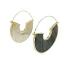 Faux-marble Statement Earrings (green) One Size