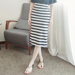 Striped Long Skirt
