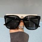 Round Sunglasses Gray Lens - Frame - Glossy Black - One Size