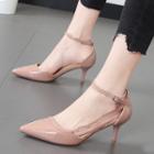 Pointed High Heel Ankle Strap Sandals