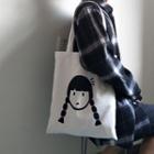 Cartoon Print Canvas Tote Bag As Shown In Figure - One Size