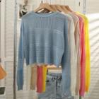 Slim-fit Open-knit Cape Top In 5 Colors