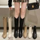 Pointed Block Heel Boots (various Designs)