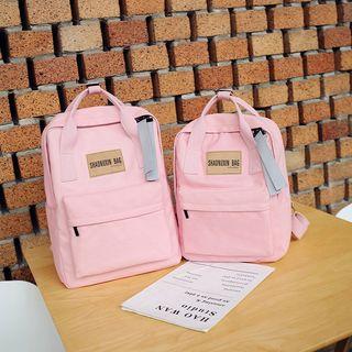 Canvas Two-way Strap-detail Backpack