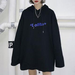 Lettering Hoodie Black - One Size