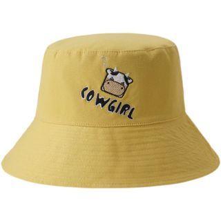 Milk Cow Embroidered Bucket Hat