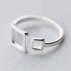 925 Sterling Silver Square Open Ring