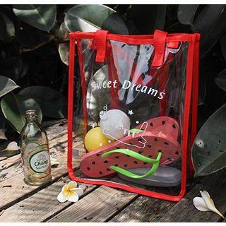 Transparent Cartoon Print Tote Bag