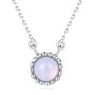 Full Moon Purple Agate - 925 Silver Necklace