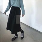 Side Pocket A-line Skirt Black - One Size