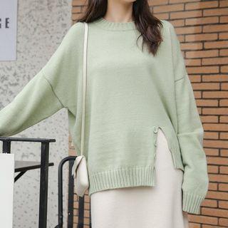 Asymmetric Slit Sweater