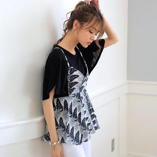 Spaghetti-strap Floral Pattern Top