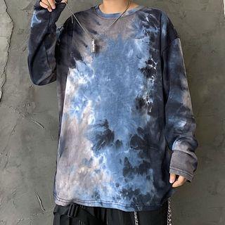 Long-sleeve Tie-dye Oversized T-shirt