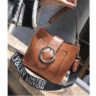Hoop Lettering Strap Shoulder Bag