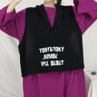 Long-sleeve T-shirt Dress / Hooded Vest