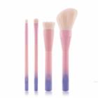 Set Of 4: Gradient Print Makeup Brush Set Of 4 - As Shown In Figure - One Size