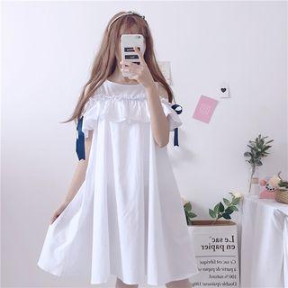 Cold-shoulder Short-sleeve Dress