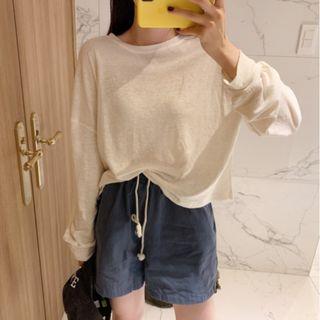 Plain Long-sleeve T-shirt  / Shorts