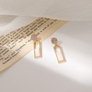 Rectangular Stud Earring As Shown In Figure - One Size