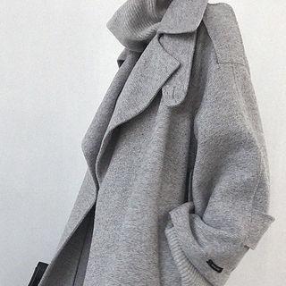 Funnel-neck M Lange Long Wrap Coat
