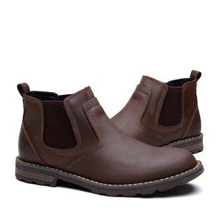 Genuine Leather Short Chelsea Boots