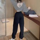 Striped Cropped Pullover / Jogger Pants