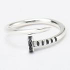 925 Sterling Silver Nail Open Ring