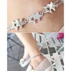 Star-pendant Double Chain Anklet