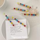 Faux Crystal Bead Hair Pin 1 Pc - Multicolour - One Size
