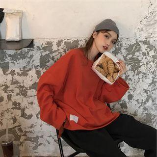 Plain Sweatshirt / Wide Leg Corduroy Pants