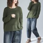 Ribbed Sweater Army Green - One Size