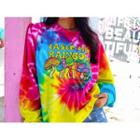 Mushroom Print Tie Dye Sweatshirt