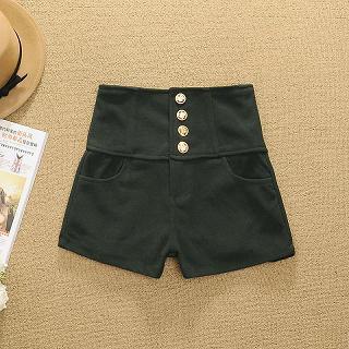 High-waist Buttoned Shorts