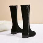Faux Suede Side-zip Knee-high Boots