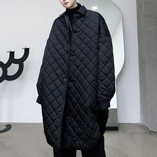 Plain Quilted Long Coat