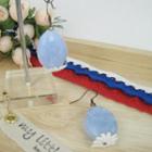 Elegant Lace Bead Earrings(blue)