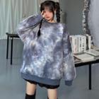 Couple Matching Tie-dye Oversized Pullover