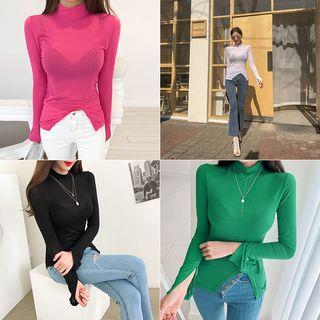 Mockneck Vivid Slim Fit Top