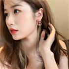 Flower Acrylic Alloy Earring 1 Pair - Pink - One Size