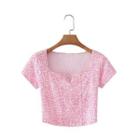 Short-sleeve Leopard Print Print T-shirt