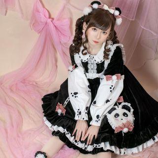 Long-sleeve Ruffle Trim A-line Lolita Dress