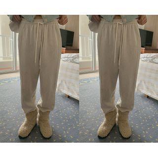 Drawstring Seam-trim Jogger Pants