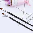 Wooden Handle Makeup Brush Black - One Size