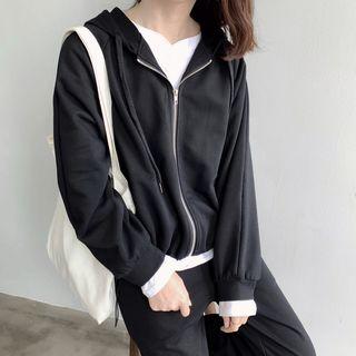 Set: Drawcord Zip Hoodie + Sweatpants
