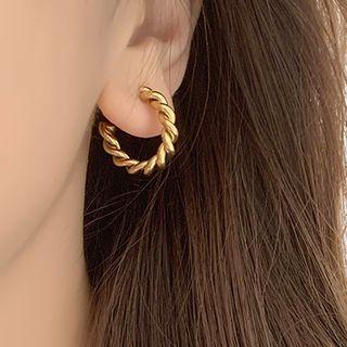Braided Ear Stud Gold - One Size